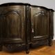 Buffet in a row in lacquered wood and stained wood in Louis XV style.