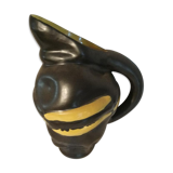 Yellow and Black ceramic pitcher