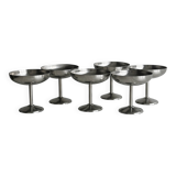 6 coupelles sur pied en inox style Letang Remy