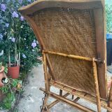 Chaise longue rotin