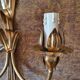 Gold sconces with floral decoration