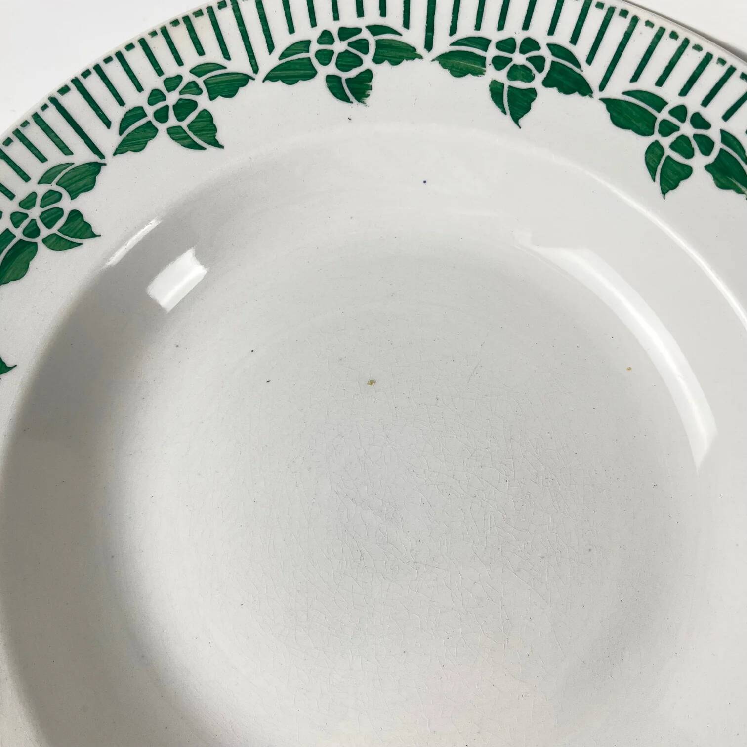 Set of 4 deep plates "Pedro", Sarreguemines, first half of the 20th century.