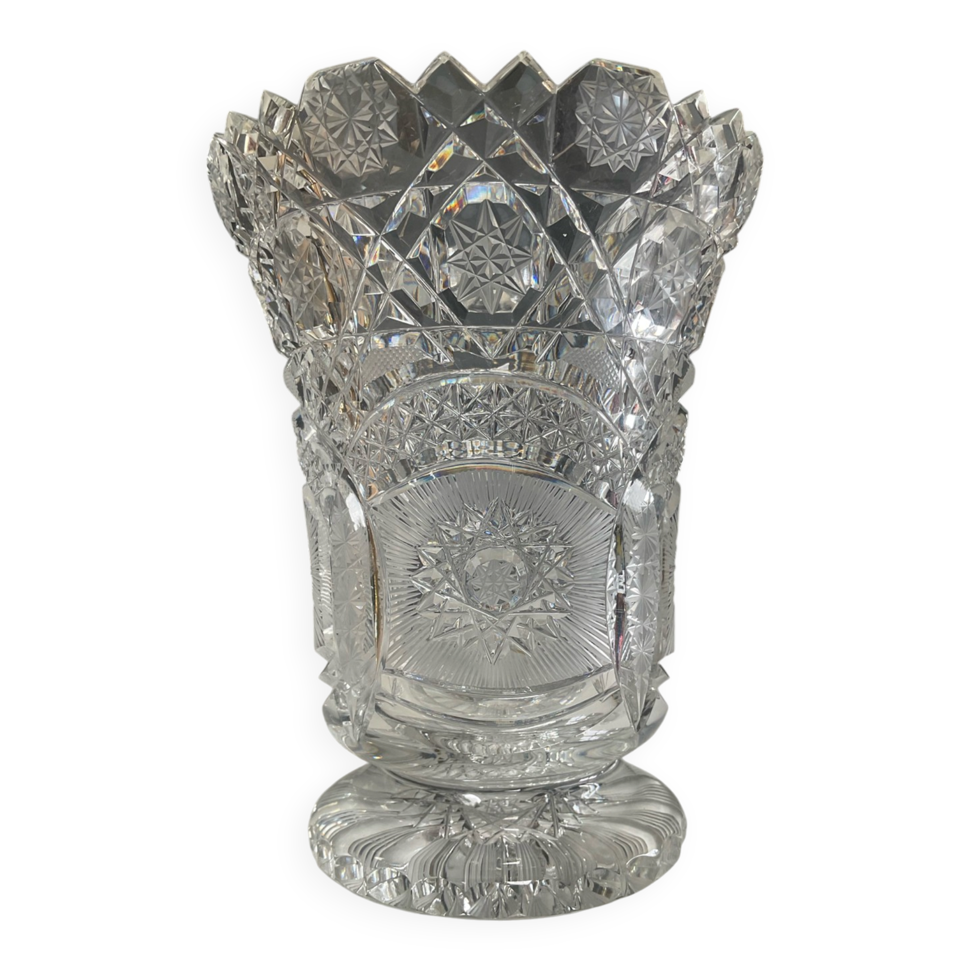 Vintage Bohemian crystal vase