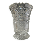Vintage Bohemian crystal vase