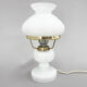 Lampe de table vintage en verre opalin et laiton
