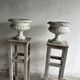 Pair of antique Médicis garden vases in cast stone.