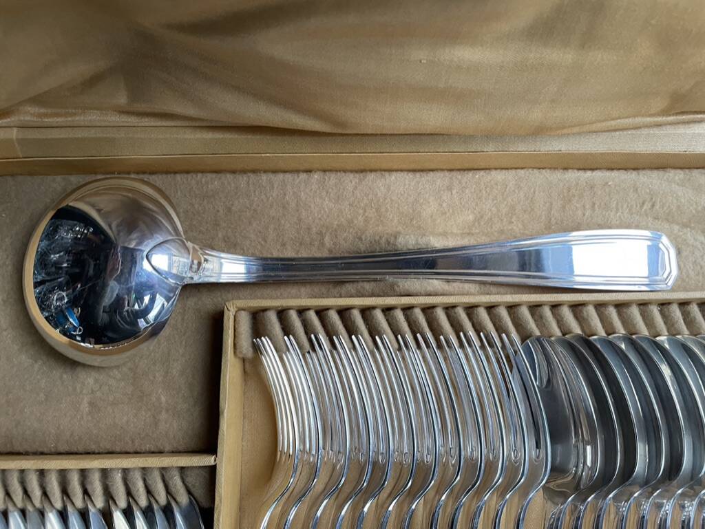 Cutlery set 37 pieces – Alfénide for Christofle América model - Luc Lanel