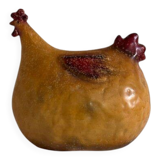 poule en plâtre émaillé