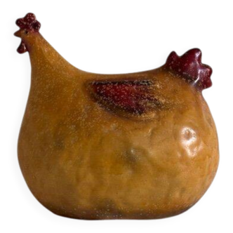glazed plaster hen