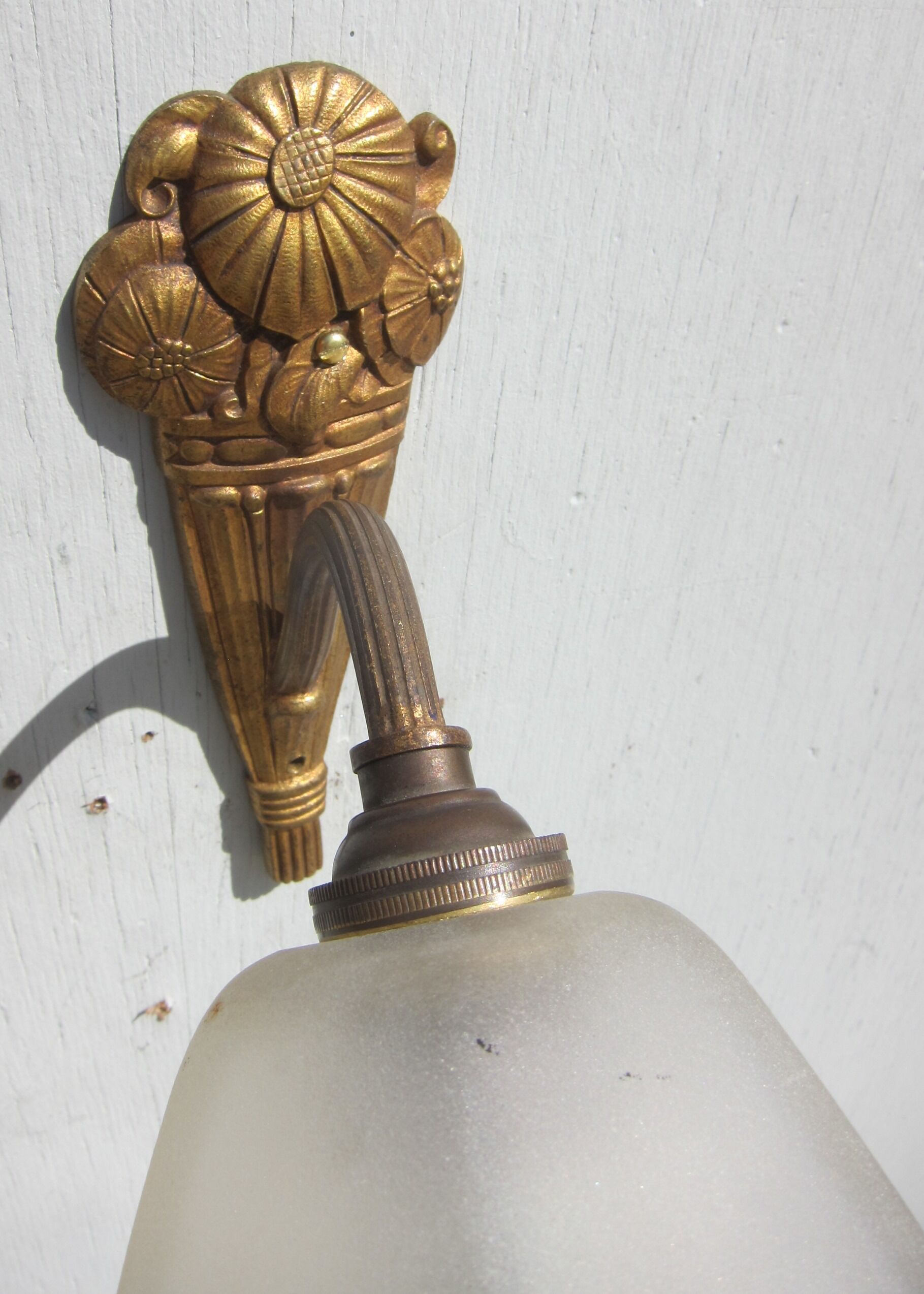 Bronze wall and glass sand art deco 1925