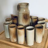 Vintage stoneware orangeade set by Michel Woop