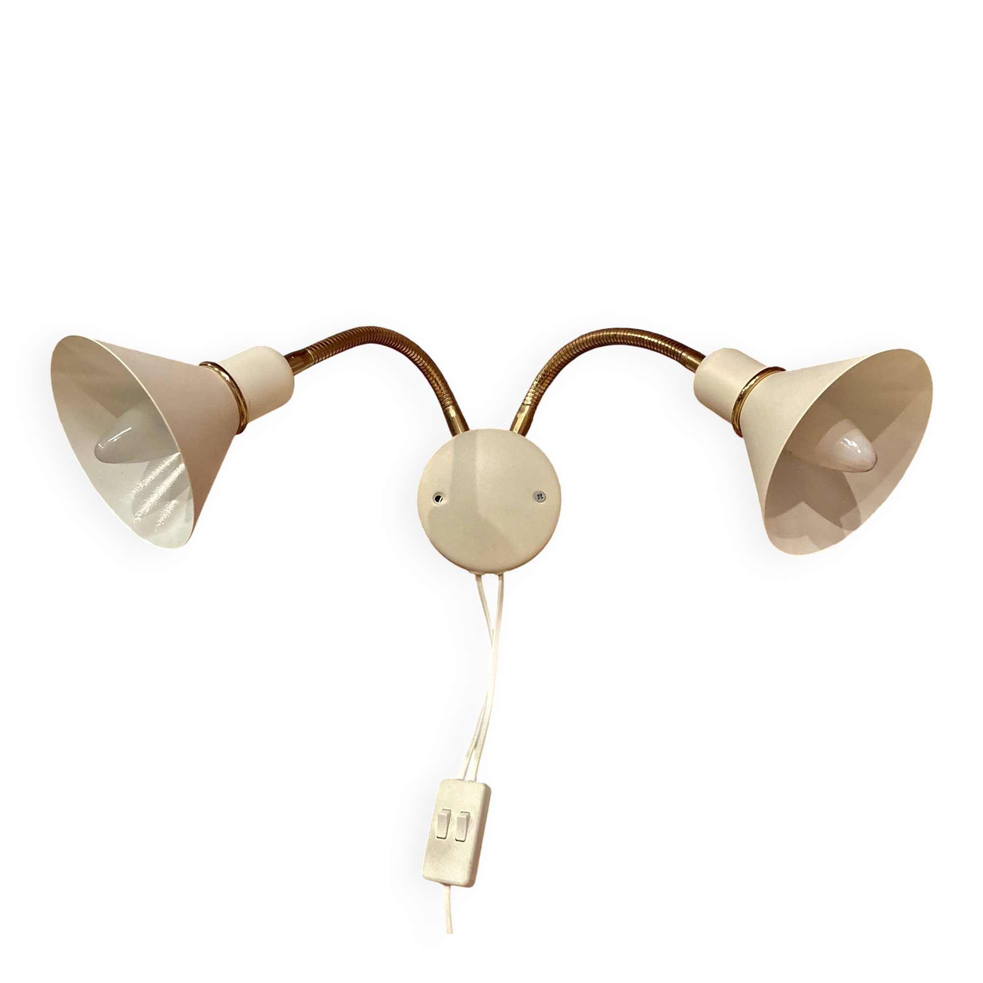 Double adjustable wall lamp Scandinavian design.