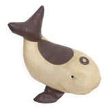 Vintage whale therapeutic toy by Renate Müller for H. Josef Leven, Sonneberg, 1960s