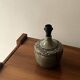 Signed glazed ceramic lamp base, circa 1950