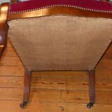 Voltaire armchair with ears and wheels