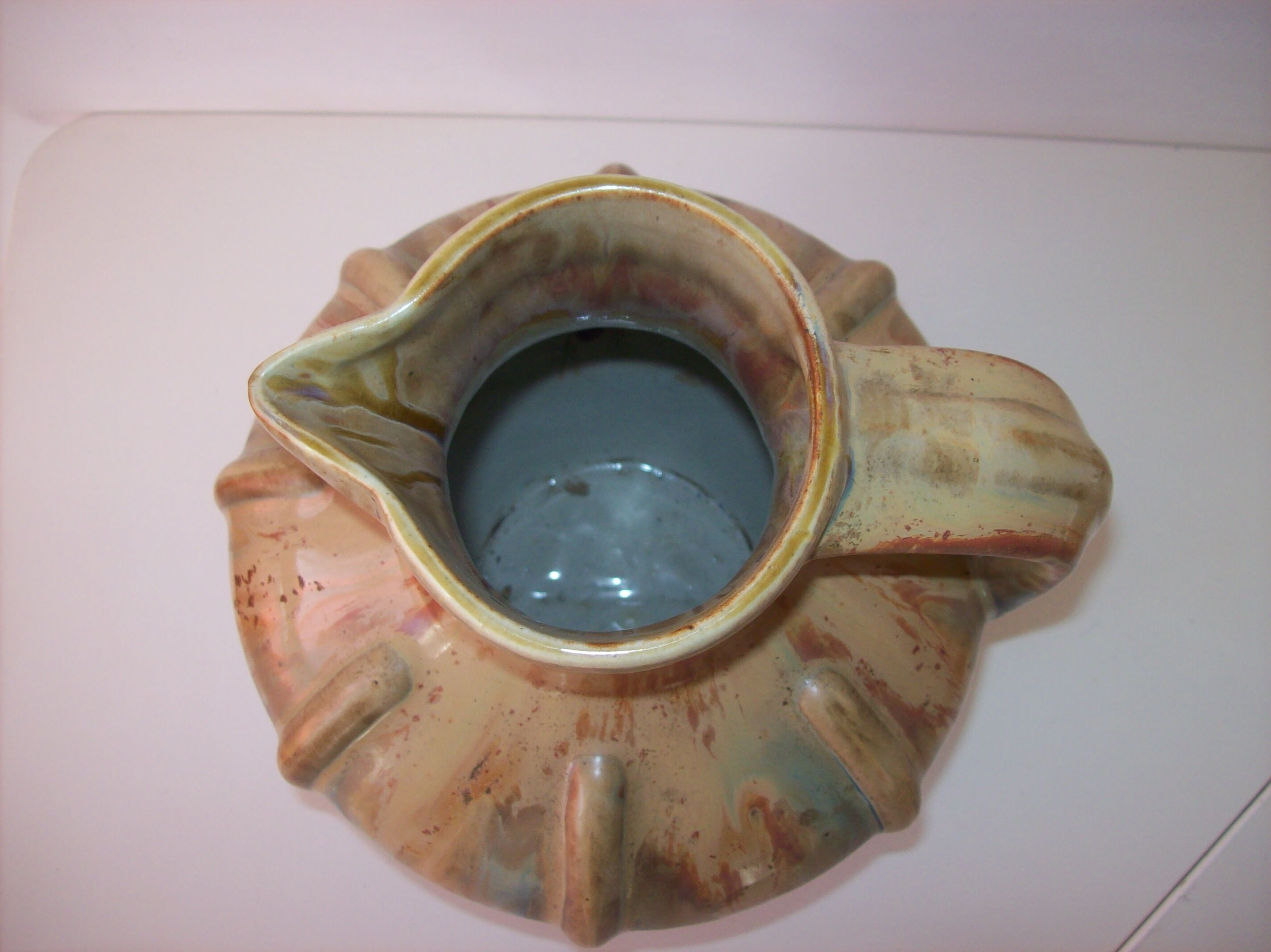 Large Art Deco ceramic pitcher by Méténier