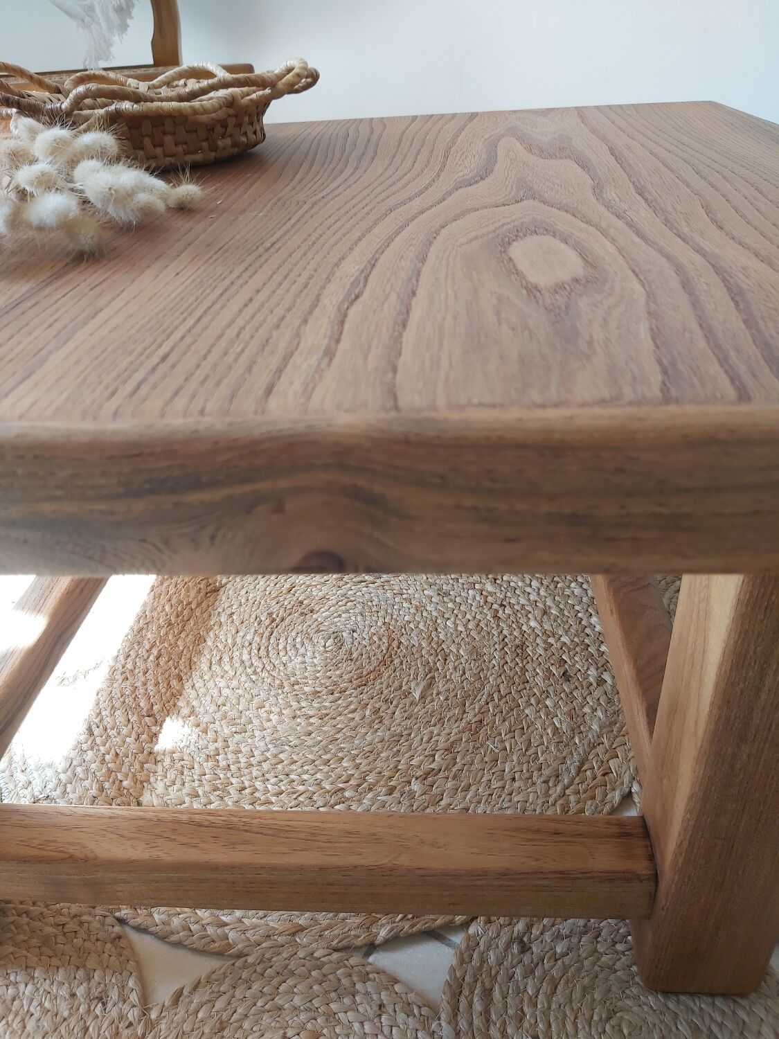 Roxanne raw wood coffee table