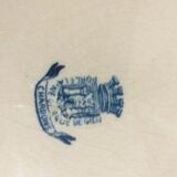 Flat plate in Gien porcelain model Chardons