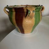 Cache-pot jardinière en terre vernissée Sud Ouest