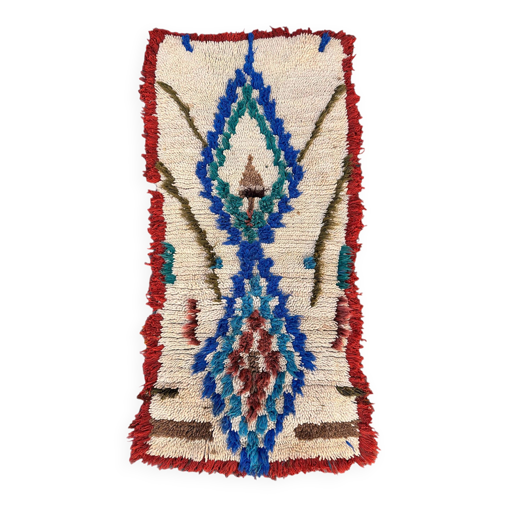 Tapis Marocain Azilal coloré - 61 x 126 cm