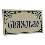 Enameled villa plaque