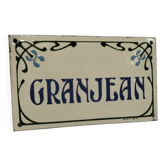 Plaque émaillée de villa