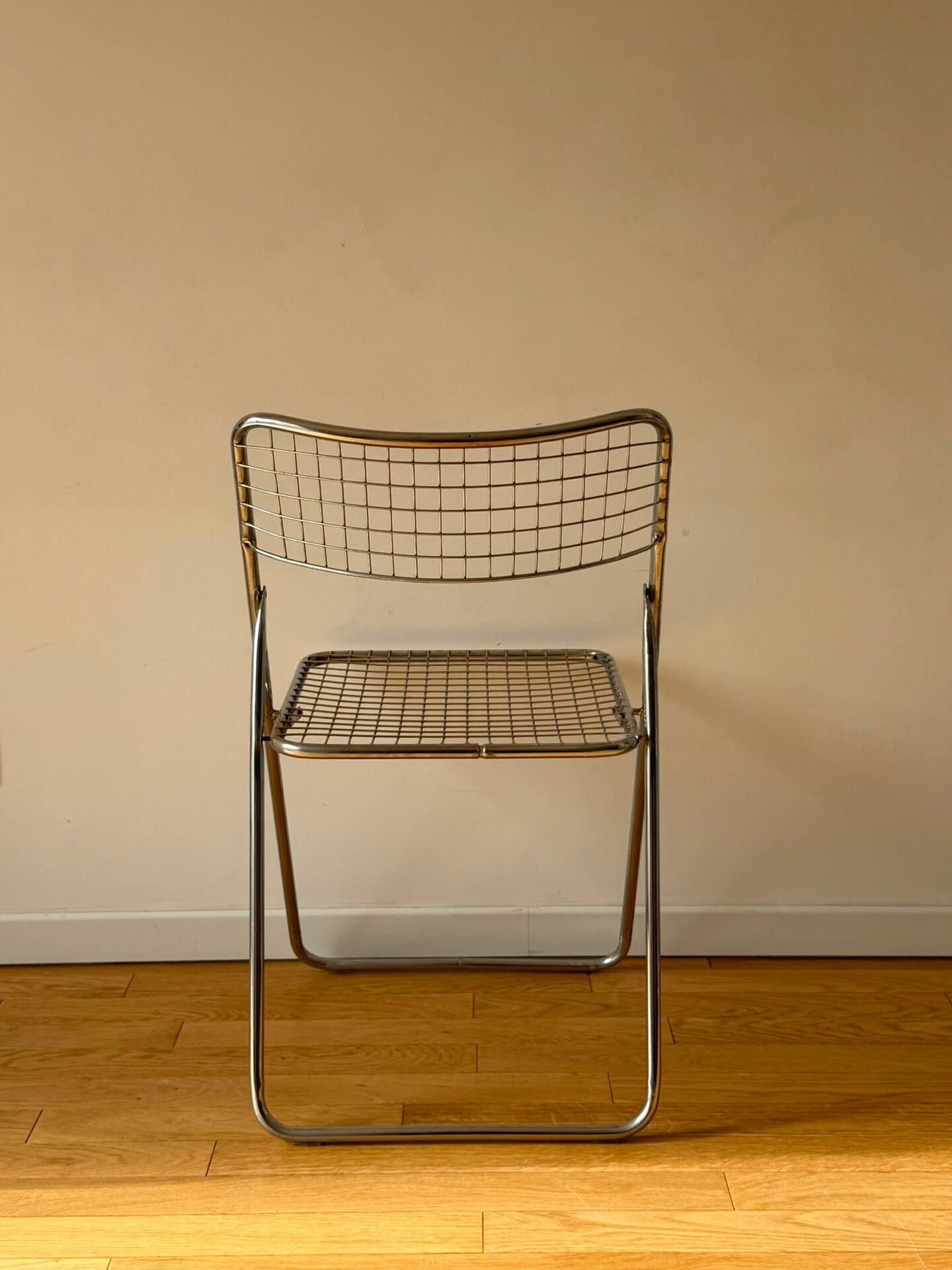 Lot 4 chaises pliantes vintage métallique