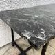 Table basse en fer forgé et marbre vert des Alpes