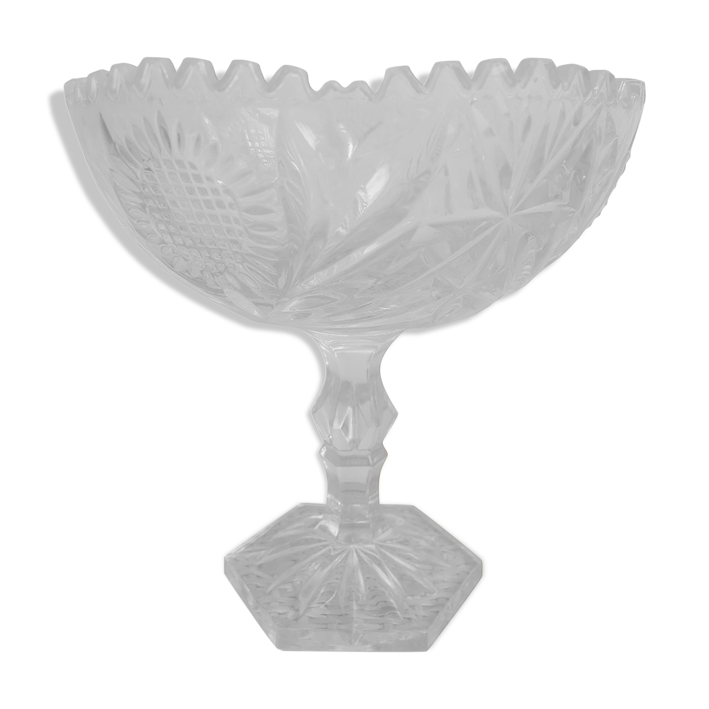 coupe pied cristal moulé