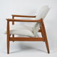 Fauteuil vintage GFM-64 de E.Homa, années 60, velours argenté gris