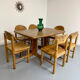 Set of 6 solid pine chairs in Scandinavian design by Reiner Daumiller.