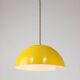 Lampe vintage restaurée en métal jaune, années 80