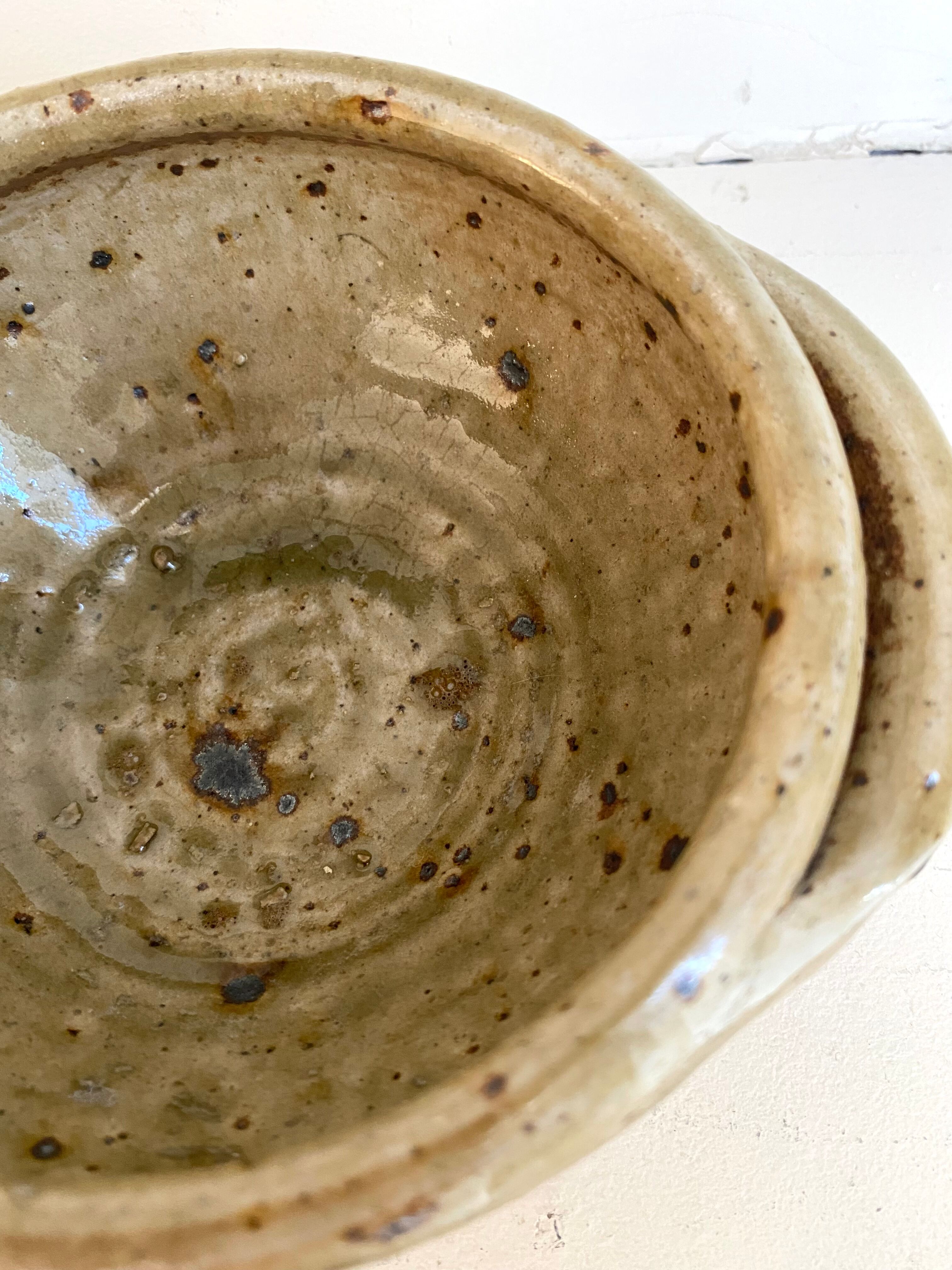 Six pyrite sandstone cups