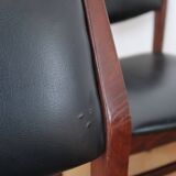 4 Scandinavian chairs skaï black