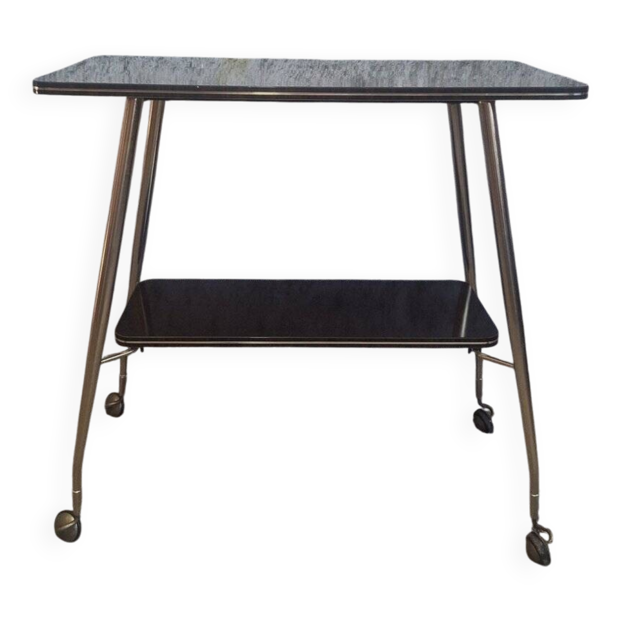 Desserte en laiton et formica annees 50/60