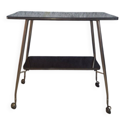 Desserte en laiton et formica annees 50/60