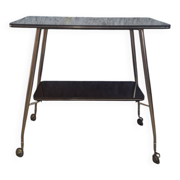 Desserte en laiton et formica annees 50/60