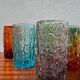 Large multicoloured glasses by Geoffrey Baxter from the 1960s.