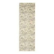 1970s Vintage Turkish Hand-Knotted Wool Cotton Tan Runner Rug 93x287