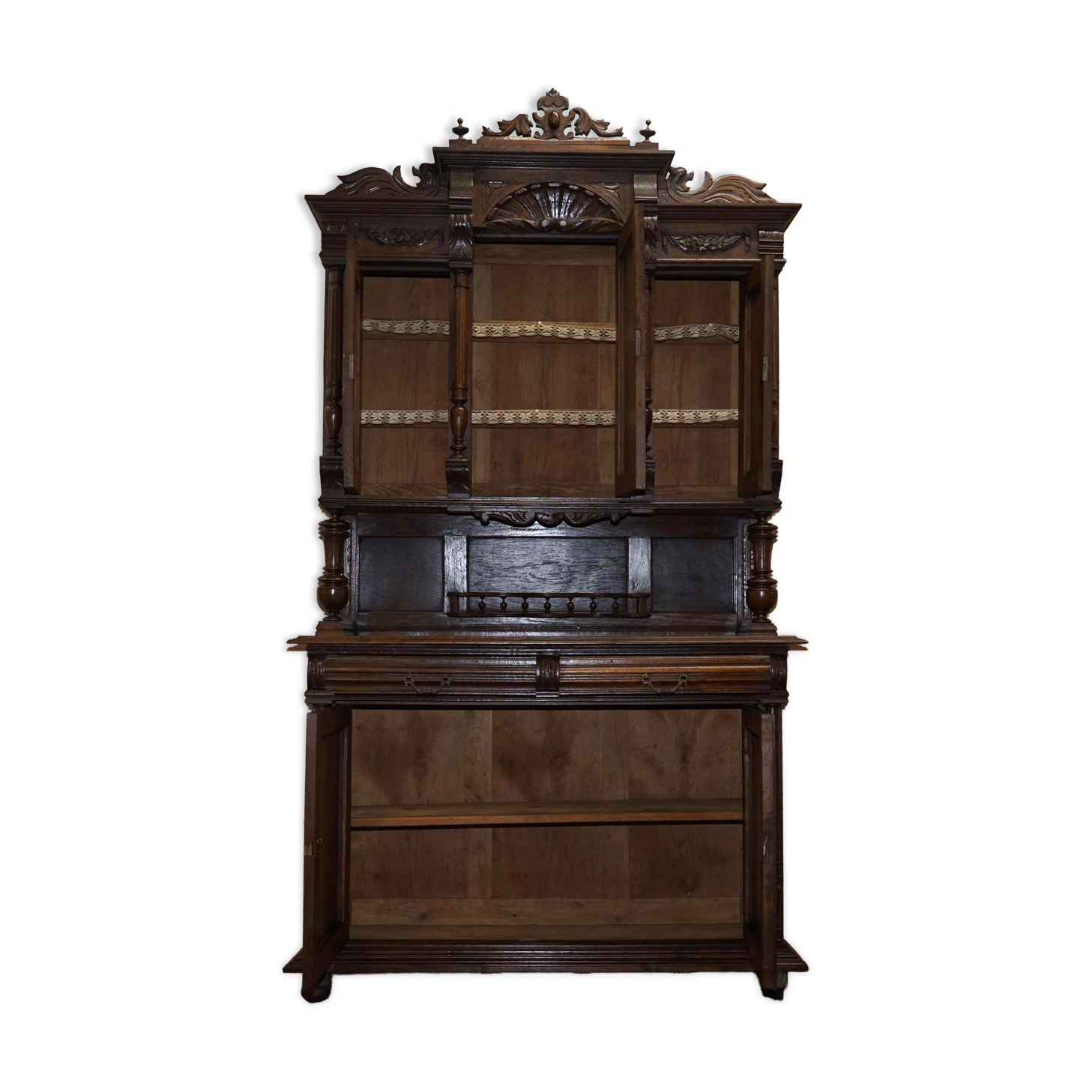 Dutch Carved Oak Wardrobe Early 19th Century