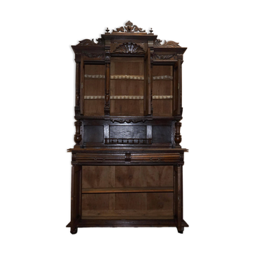 Armoire Néerlandaise Sculptée en Chêne Massif Début XIXe Siècle