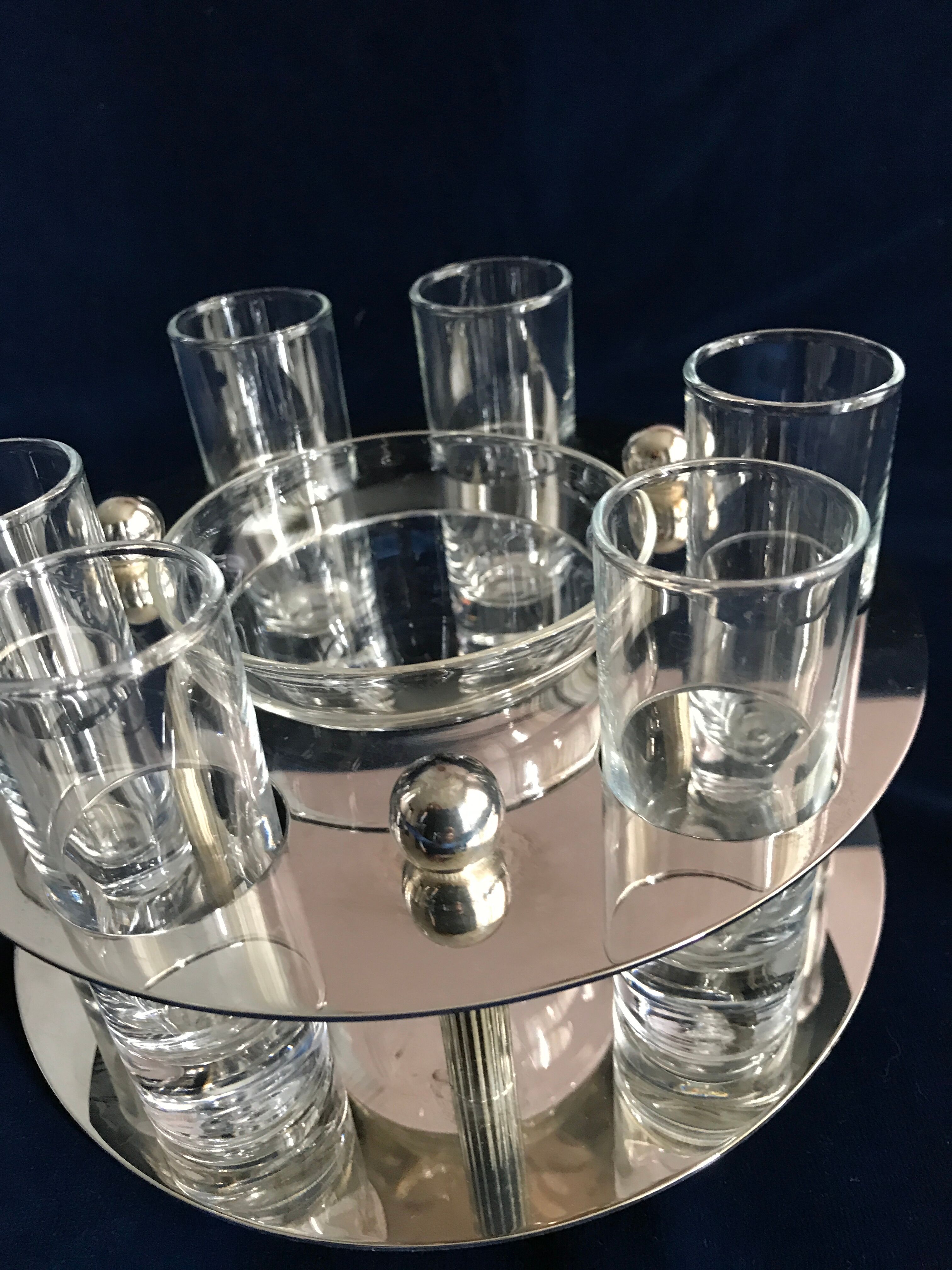 Vintage caviar and vodka service