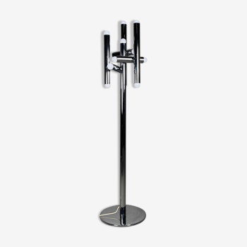 Tubular chrome floor lamp, Italy