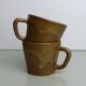 Set of 6 cups in sandstone with saucers