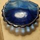 Vintage silver metal butter in shell shape