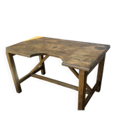Old workshop desk made of solid wood