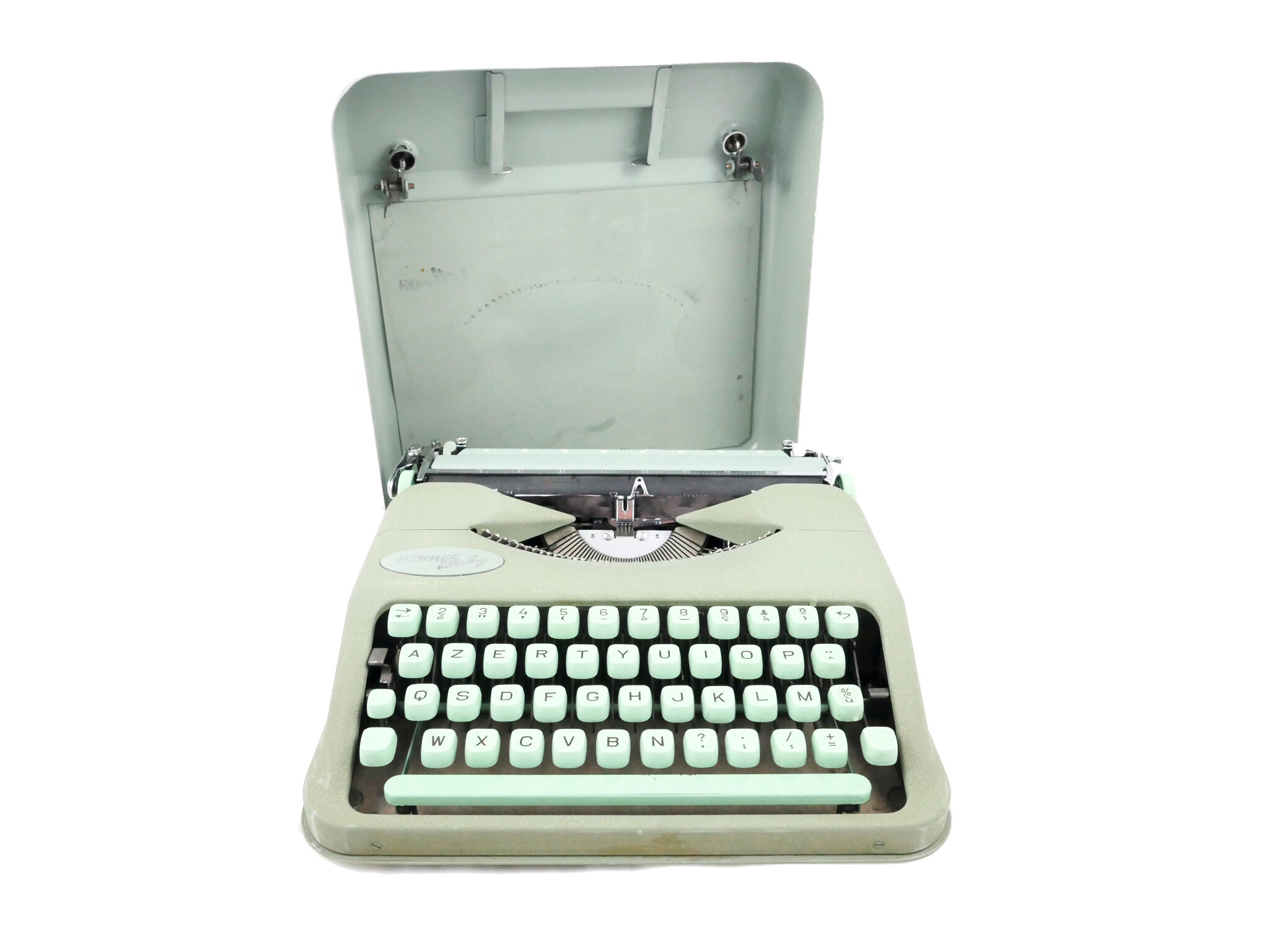 Hermes Baby green lime typewritter revised new ribbon