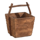 Antique solid wood basket (c.1900) #9