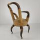 Rare 19th century highly decorative bull horn armchair (1870)