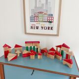 Vintage wooden construction toy